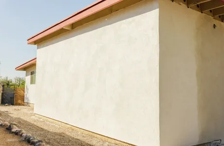 Commercial stucco over block installation in Tucson