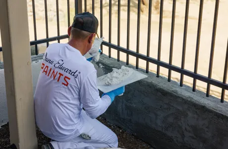 Professional stucco repair work on a Tucson home