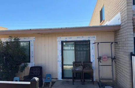 Restored stucco exterior on a Tucson patio