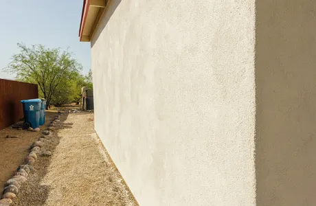 Synthetic EIFS stucco finish